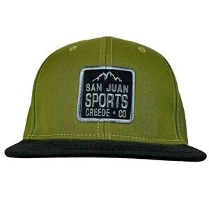 San Juan Sports Creede Hat Green Snapback Patch Colorado Blue 84 Cap